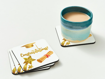 Graduation Coasters SET of 2 or more Congratulations