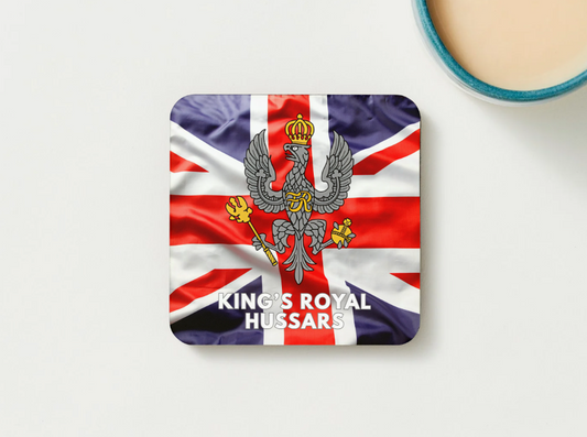 Kin's Royal Hussars Military Coaster set of 2 or 4