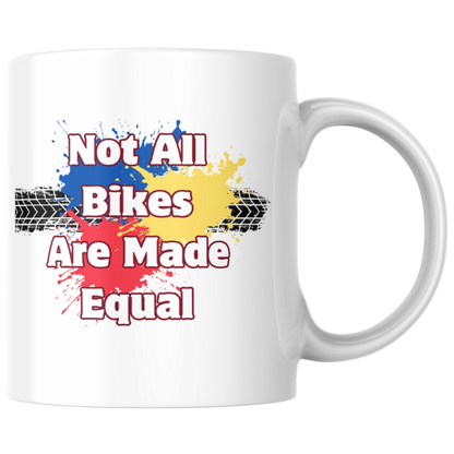 Honda Monkey Mug – Chimp Rider Design with Tyre Mark & Colour Splash