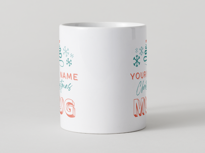 Personalised Christmas Mug & Coaster Set – Name Customised