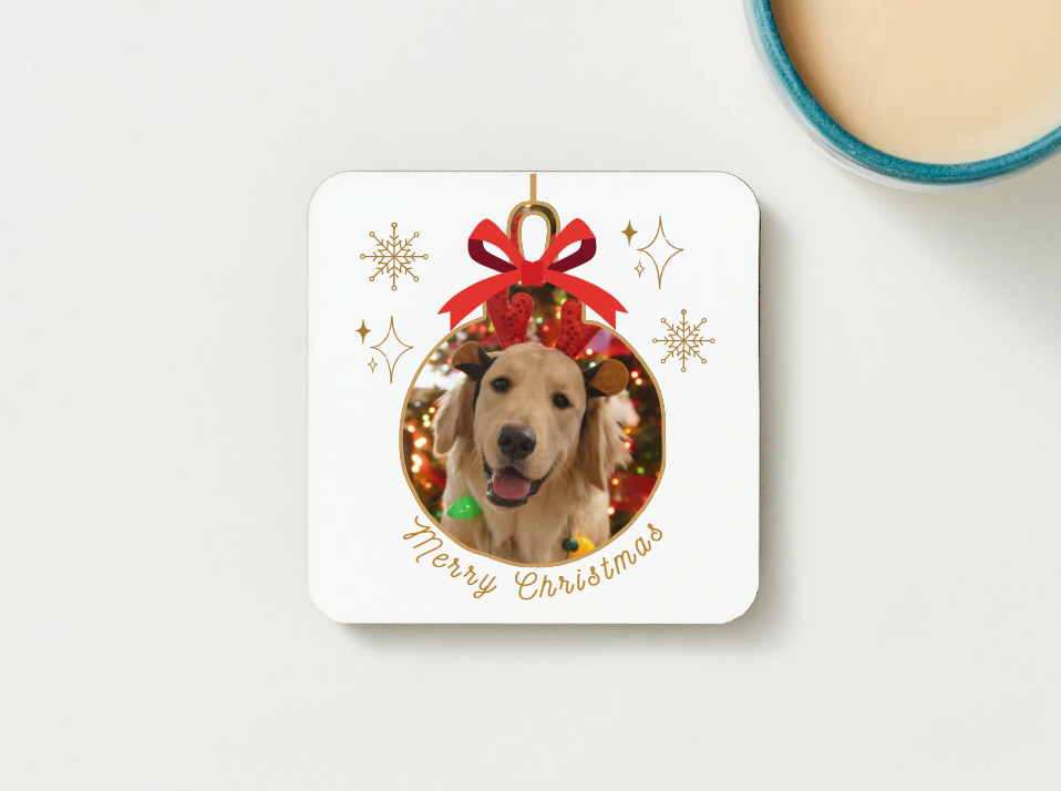Personalised Pet Christmas Mug & Coaster Set – Celebrate Your Furry Friend