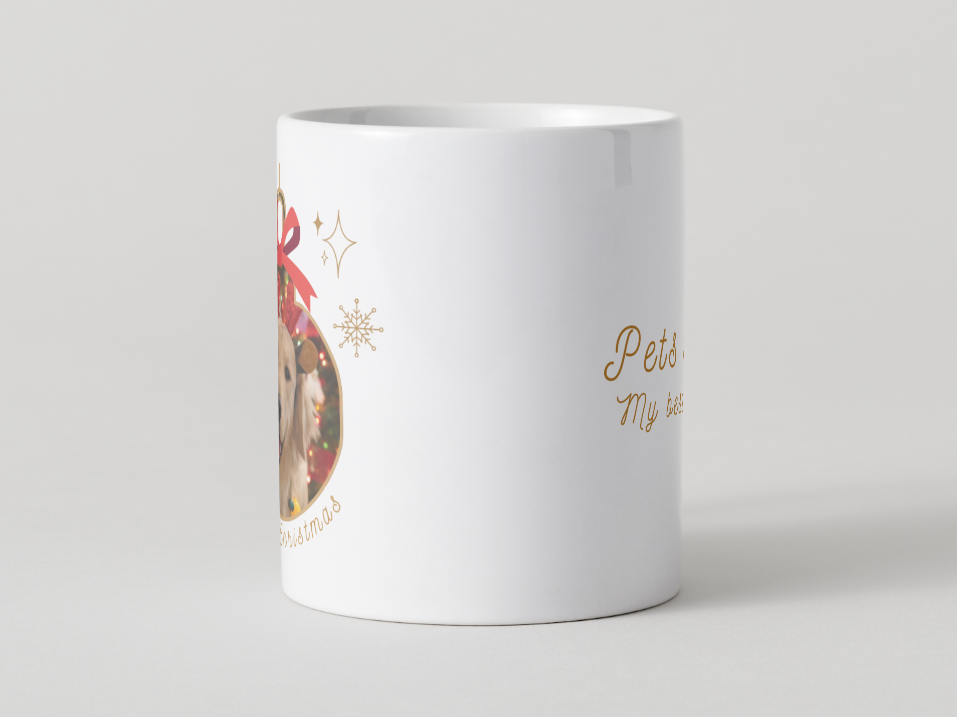 Personalised Pet Christmas Mug & Coaster Set – Celebrate Your Furry Friend