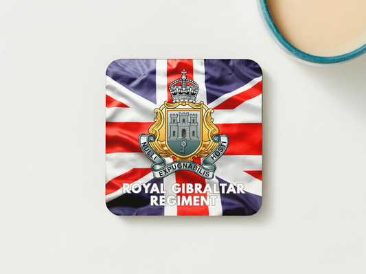 Royal Gibraltar Regiment Military Coaster set of 2 or 4
