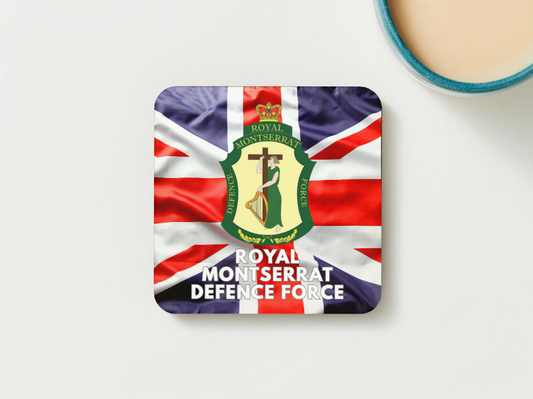 Royal Montserrat Defence Force Military Coaster set of 2 or 4