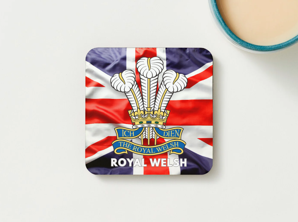 Royal Welsh Military Coaster set of 2 or 4