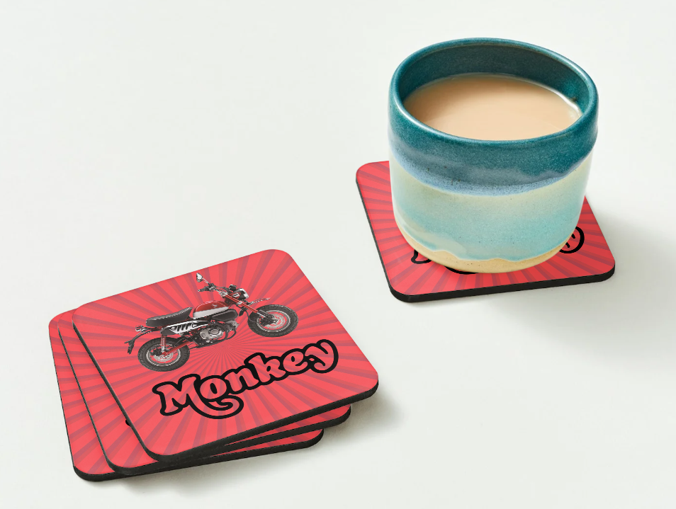 Honda Monkey 125 Mug & Coaster Set – Perfect for Bike Enthusiasts