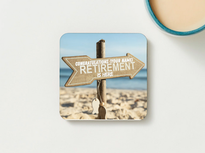 Retirement Coasters SET of 2 or more Personalised Retirement