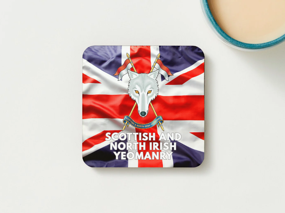 Scottish And North Irish Yeomanry Military Coaster set of 2 or 4