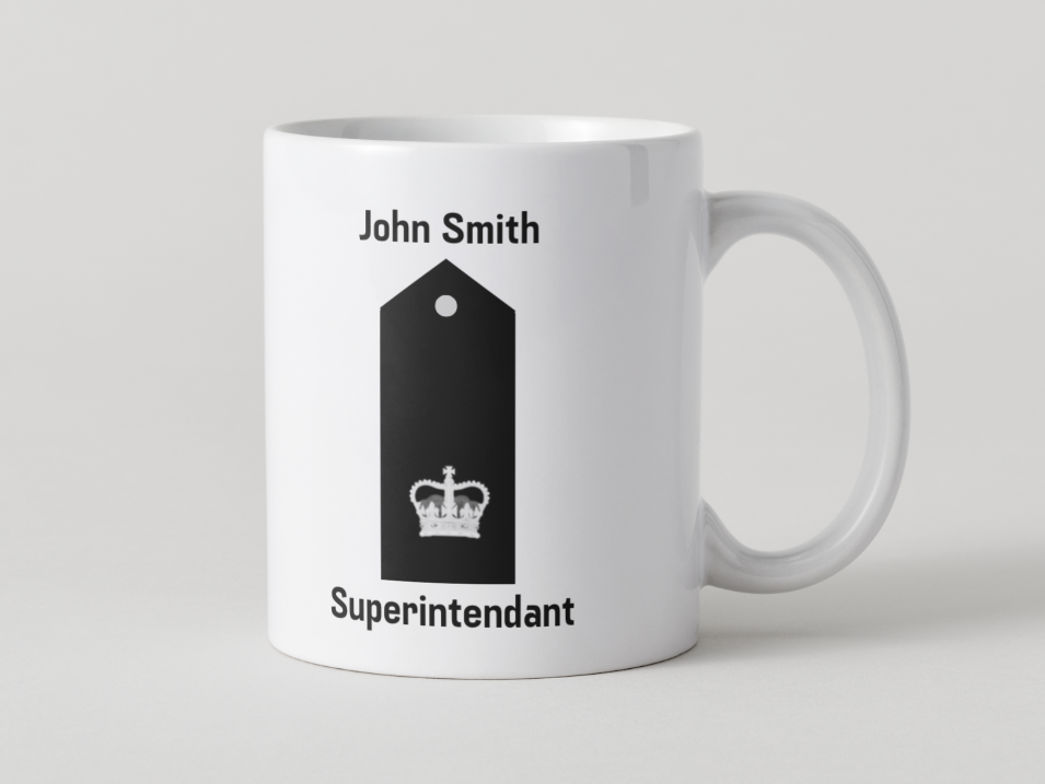 Police Mugs UK Veteran Personalised Epaulettes