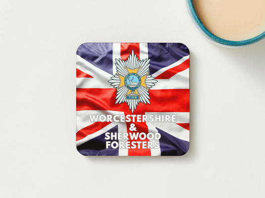 Worcester & Sherwood Foresters Military Coaster set of 2 or 4